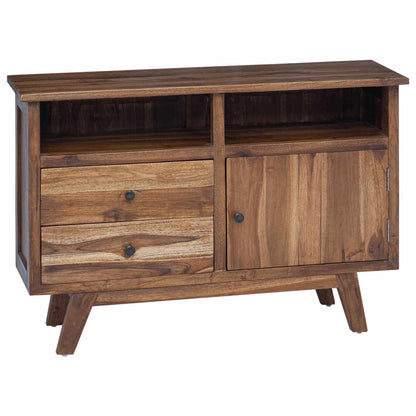 Servírovací Skříň Přírodní 100 X 30 X 68 Cm Pevné Teakové Dřevo