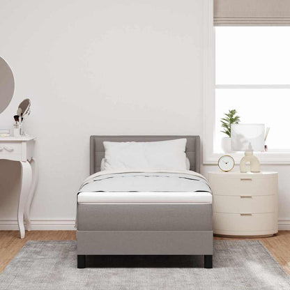 Postel S Boxspringem S Čelo Taupe 190 X 90 Cm Textil