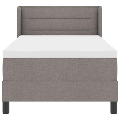 Postel S Boxspringem S Čelo Taupe 190 X 90 Cm Textil