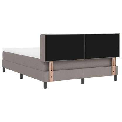 Postel S Boxspringem S Čelo Taupe 190 X 140 Cm Textil