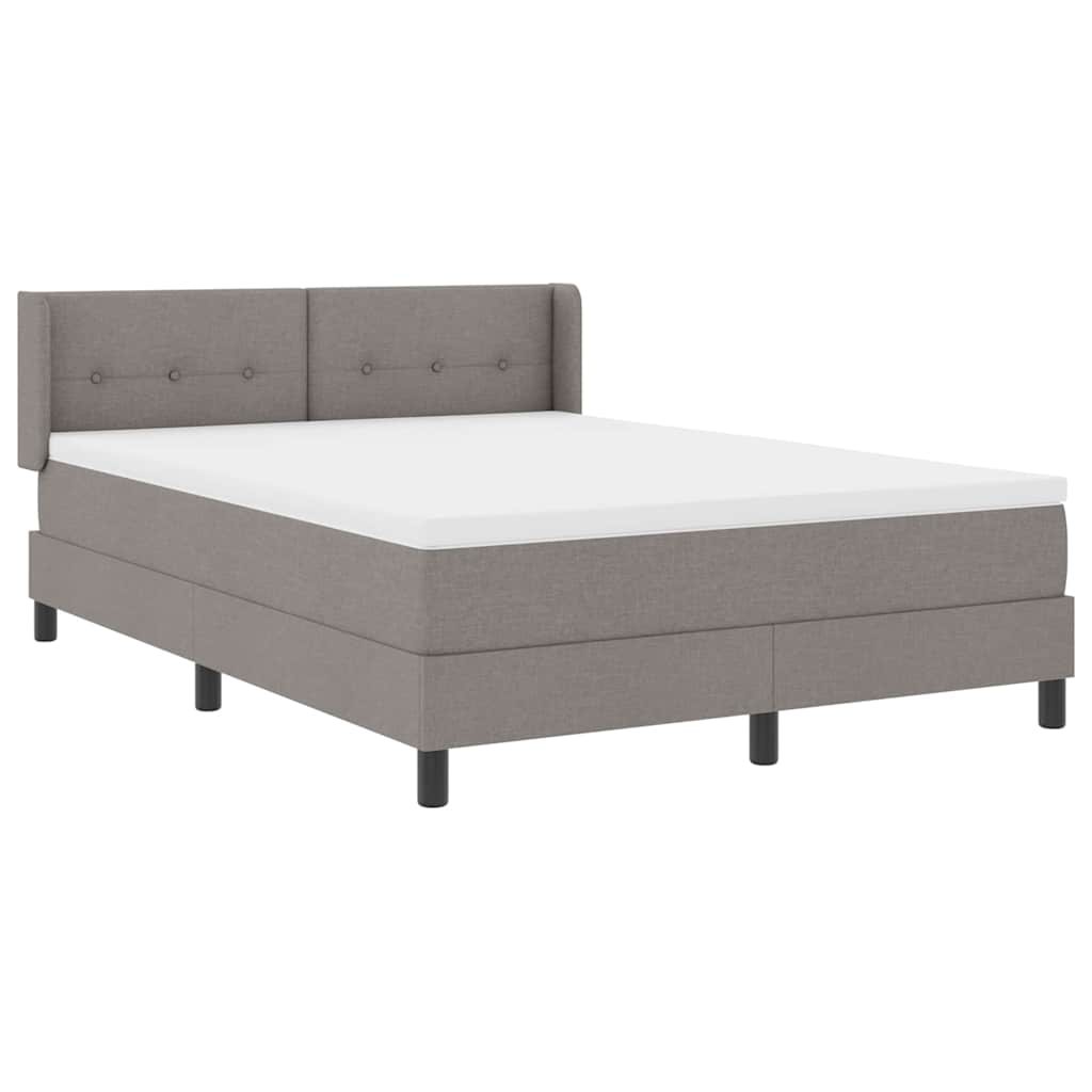 Postel S Boxspringem S Čelo Taupe 200 X 160 Cm Textil