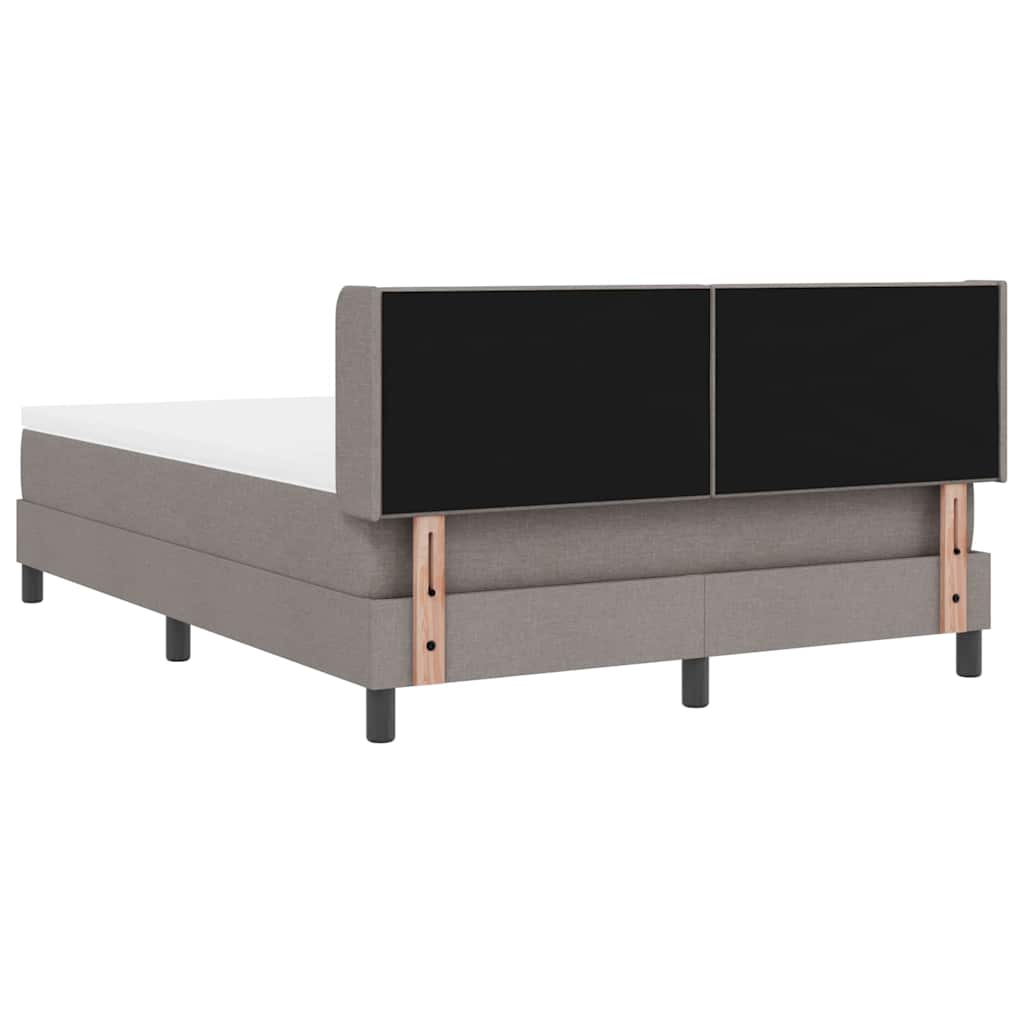 Postel S Boxspringem S Čelo Taupe 200 X 160 Cm Textil