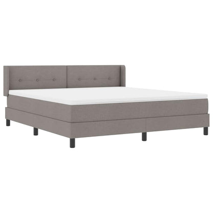 Postel S Boxspringem S Čelo Taupe 200 X 180 Cm Textil
