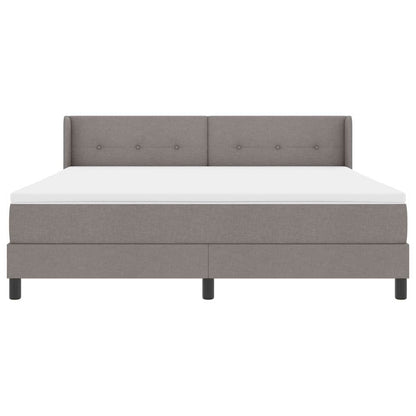 Postel S Boxspringem S Čelo Taupe 200 X 180 Cm Textil