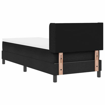 Postel S Boxspringem S Čelo Černý 200 X 80 Cm Textil