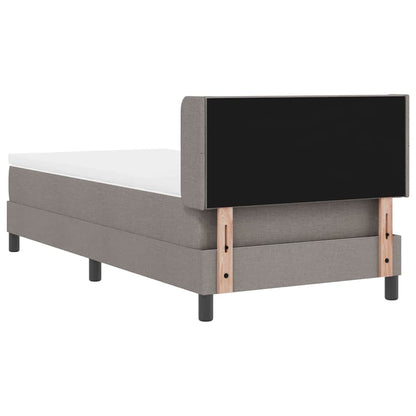 Postel S Boxspringem S Čelo Taupe 200 X 90 Cm Textil
