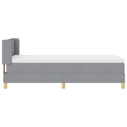 Postel S Boxspringem S Matrací Světle Šedá 200 X 80 Cm Textil