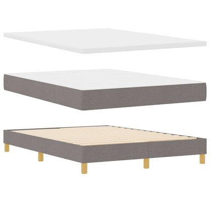 Postel S Boxspringem S Čelo Taupe 200 X 160 Cm Textil