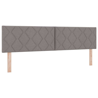 Postel S Boxspringem S Čelo Taupe 200 X 180 Cm Textil