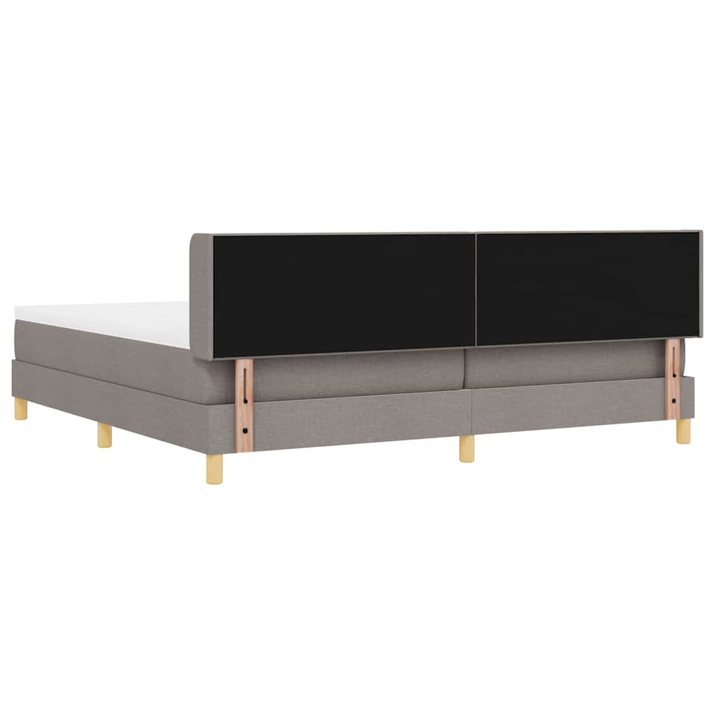 Postel S Boxspringem S Polštářem Taupe 200 X 200 Cm Textil