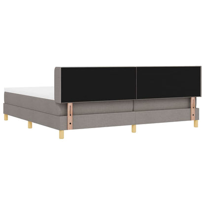 Postel S Boxspringem S Polštářem Taupe 200 X 200 Cm Textil