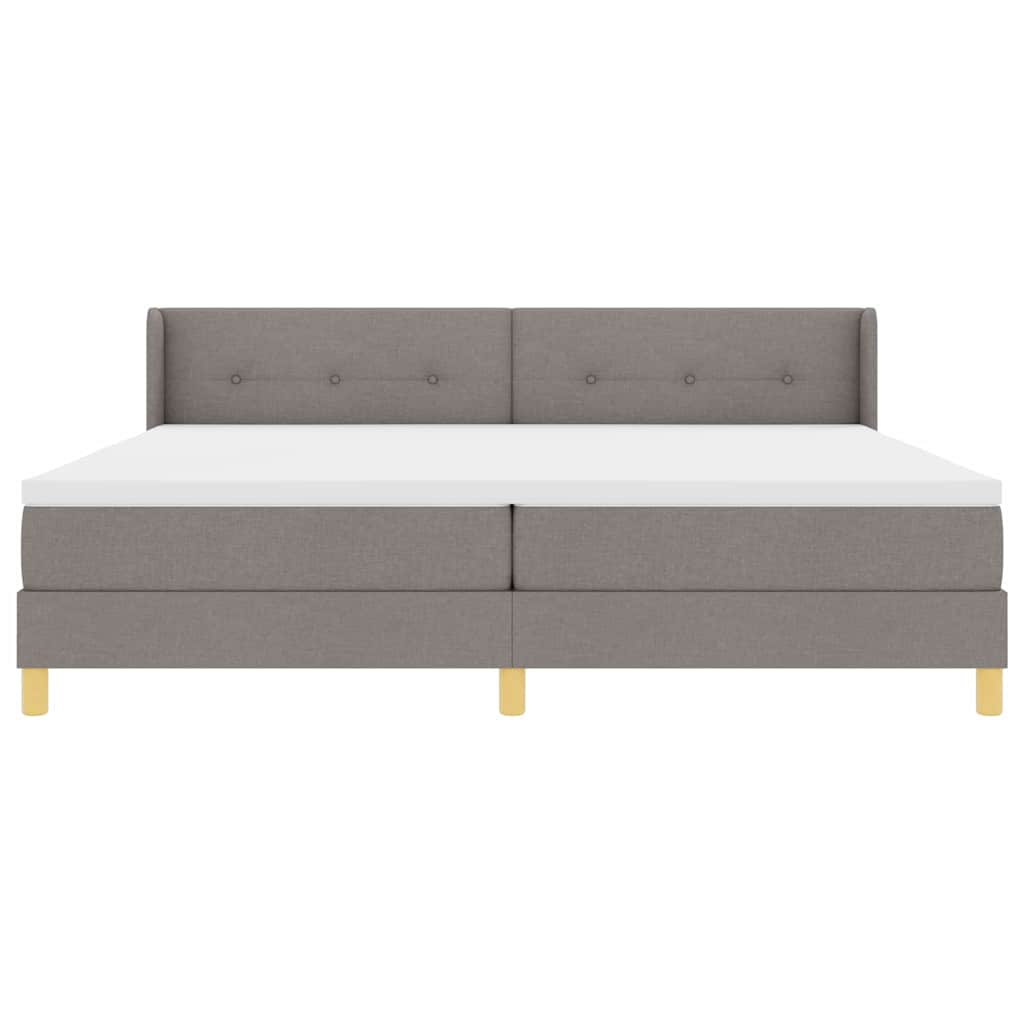 Postel S Boxspringem S Polštářem Taupe 200 X 200 Cm Textil