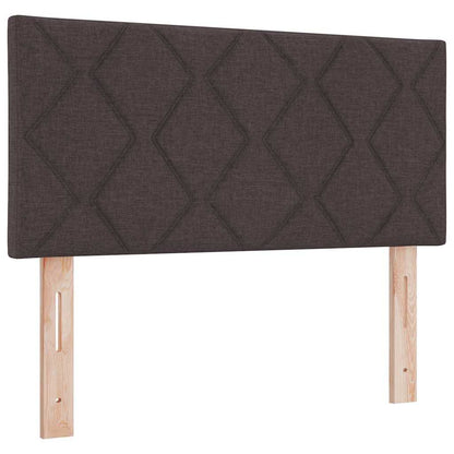 Postel S Boxspringem S Čelo Tmavě Hnědá 190 X 90 Cm Textil