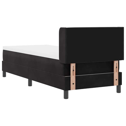 Postel S Boxspringem S Čelo Černý 200 X 80 Cm Samet