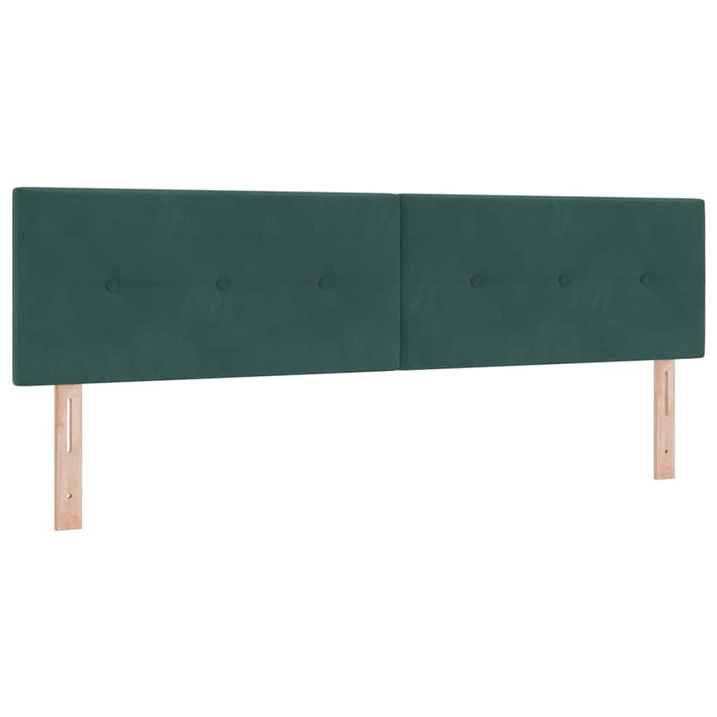 Postel S Boxspringem S Čelo Tmavě Zelená 200 X 180 Cm Samet