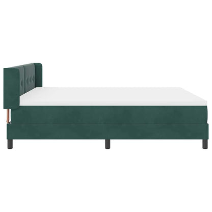 Postel S Boxspringem S Čelo Tmavě Zelená 200 X 180 Cm Samet