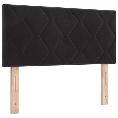 Postel S Boxspringem S Čelo Černý 200 X 100 Cm Samet