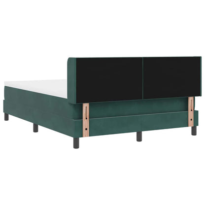 Postel S Boxspringem S Čelo Tmavě Zelená 200 X 140 Cm Samet