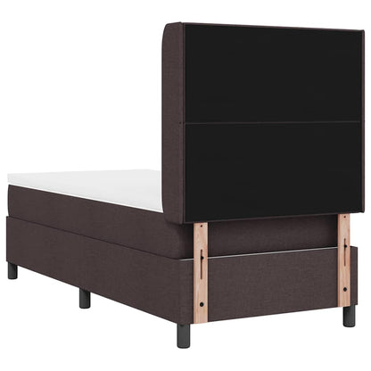 Postel S Boxspringem S Polštářem Tmavě Hnědá 200 X 80 Cm Textil