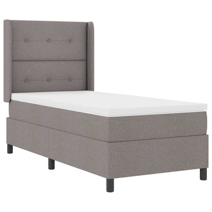 Postel S Boxspringem S Polštářem Taupe 200 X 100 Cm Textil