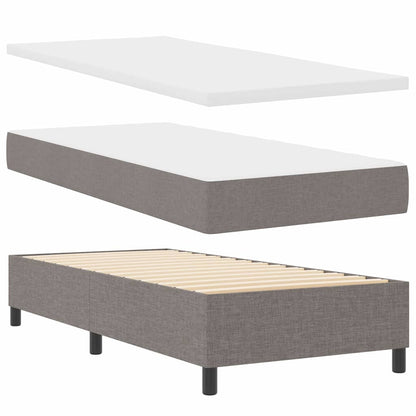 Postel S Boxspringem S Polštářem Taupe 200 X 100 Cm Textil