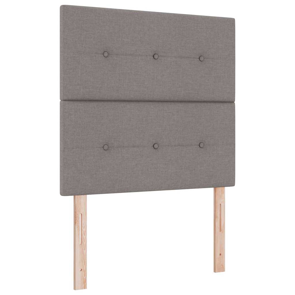 Postel S Boxspringem S Polštářem Taupe 200 X 100 Cm Textil