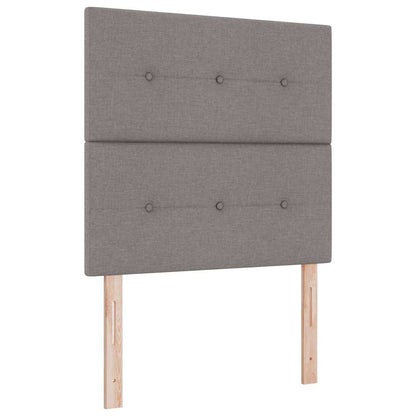 Postel S Boxspringem S Polštářem Taupe 200 X 100 Cm Textil