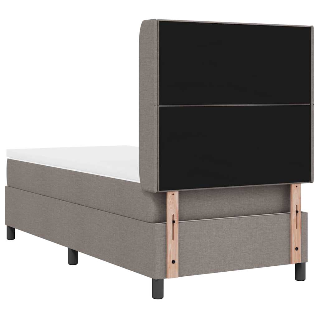 Postel S Boxspringem S Polštářem Taupe 200 X 100 Cm Textil