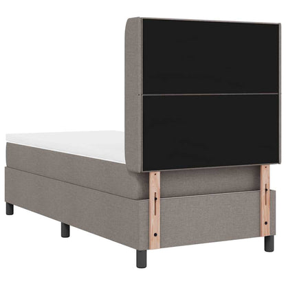 Postel S Boxspringem S Polštářem Taupe 200 X 100 Cm Textil