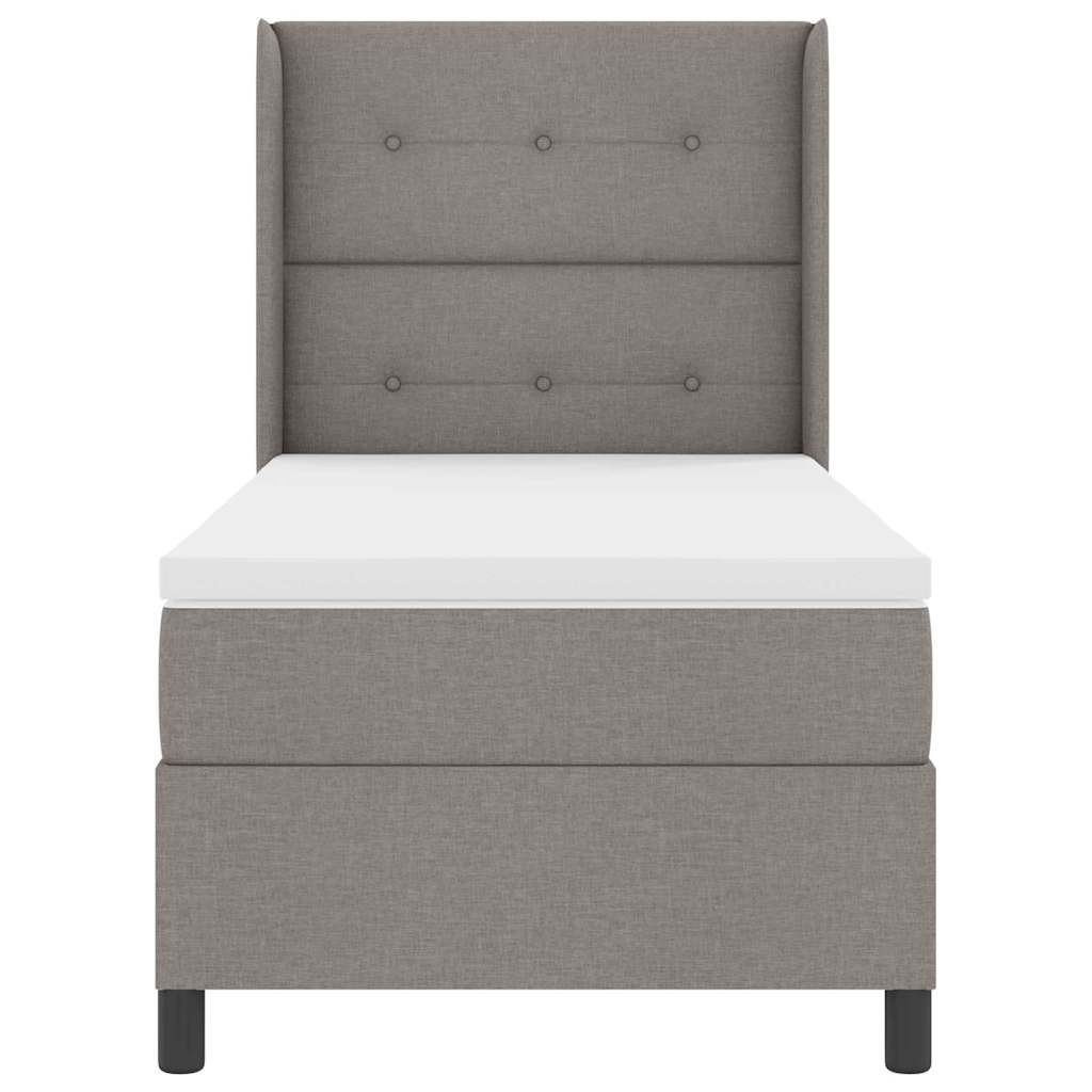 Postel S Boxspringem S Polštářem Taupe 200 X 100 Cm Textil