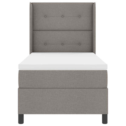 Postel S Boxspringem S Polštářem Taupe 200 X 100 Cm Textil