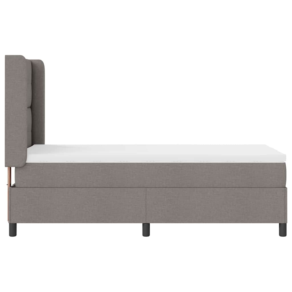 Postel S Boxspringem S Polštářem Taupe 200 X 100 Cm Textil