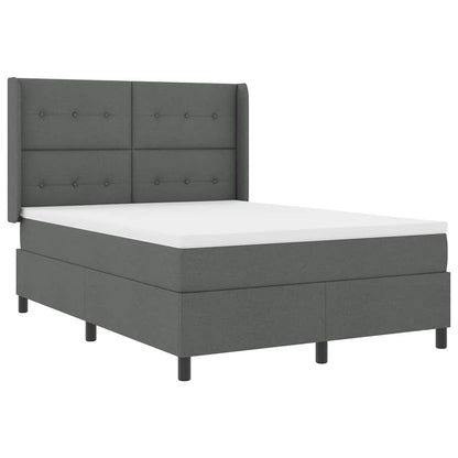 Postel S Boxspringem S Polštářem Tmavě Šedá 200 X 160 Cm Textil
