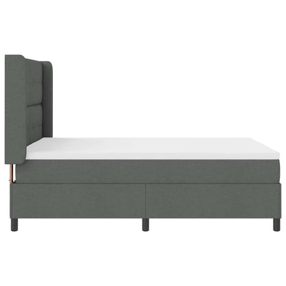 Postel S Boxspringem S Polštářem Tmavě Šedá 200 X 160 Cm Textil