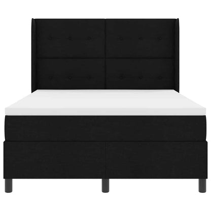 Postel S Boxspringem S Polštářem Černý 200 X 160 Cm Textil