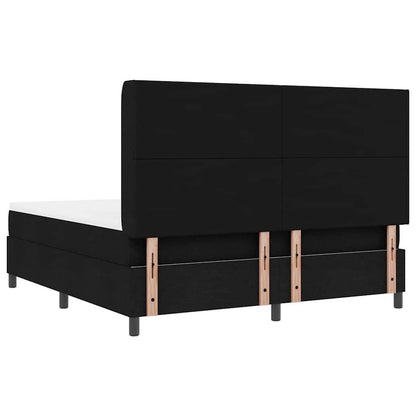 Postel S Boxspringem S Polštářem Černý 200 X 180 Cm Textil