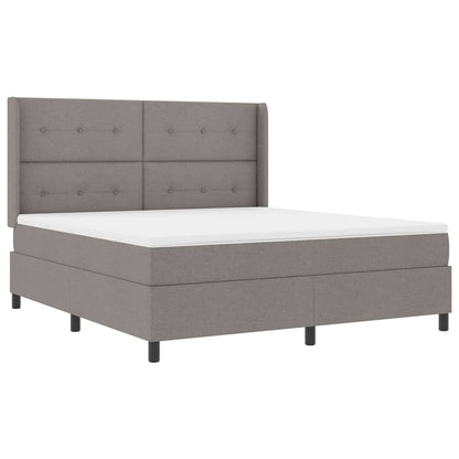 Postel S Boxspringem S Polštářem Taupe 200 X 180 Cm Textil