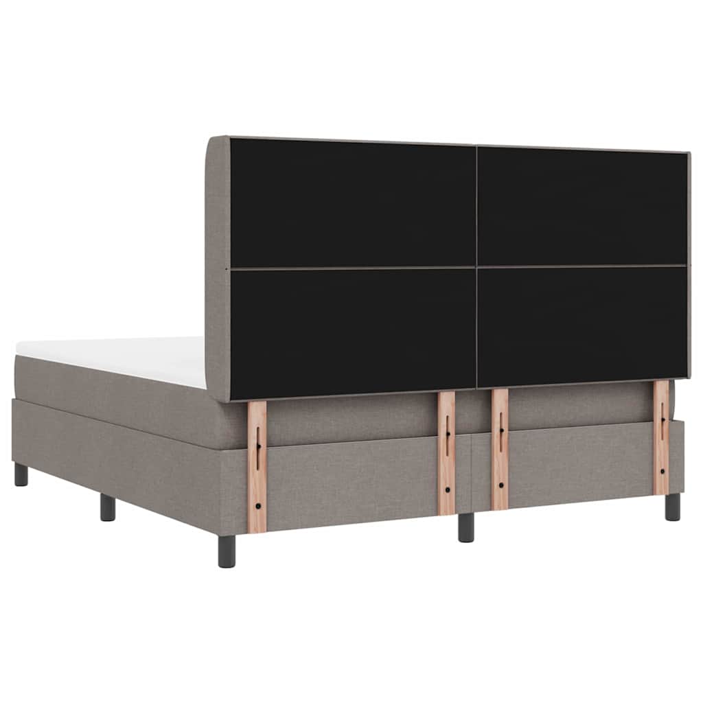 Postel S Boxspringem S Polštářem Taupe 200 X 180 Cm Textil