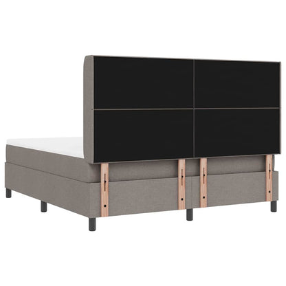 Postel S Boxspringem S Polštářem Taupe 200 X 180 Cm Textil