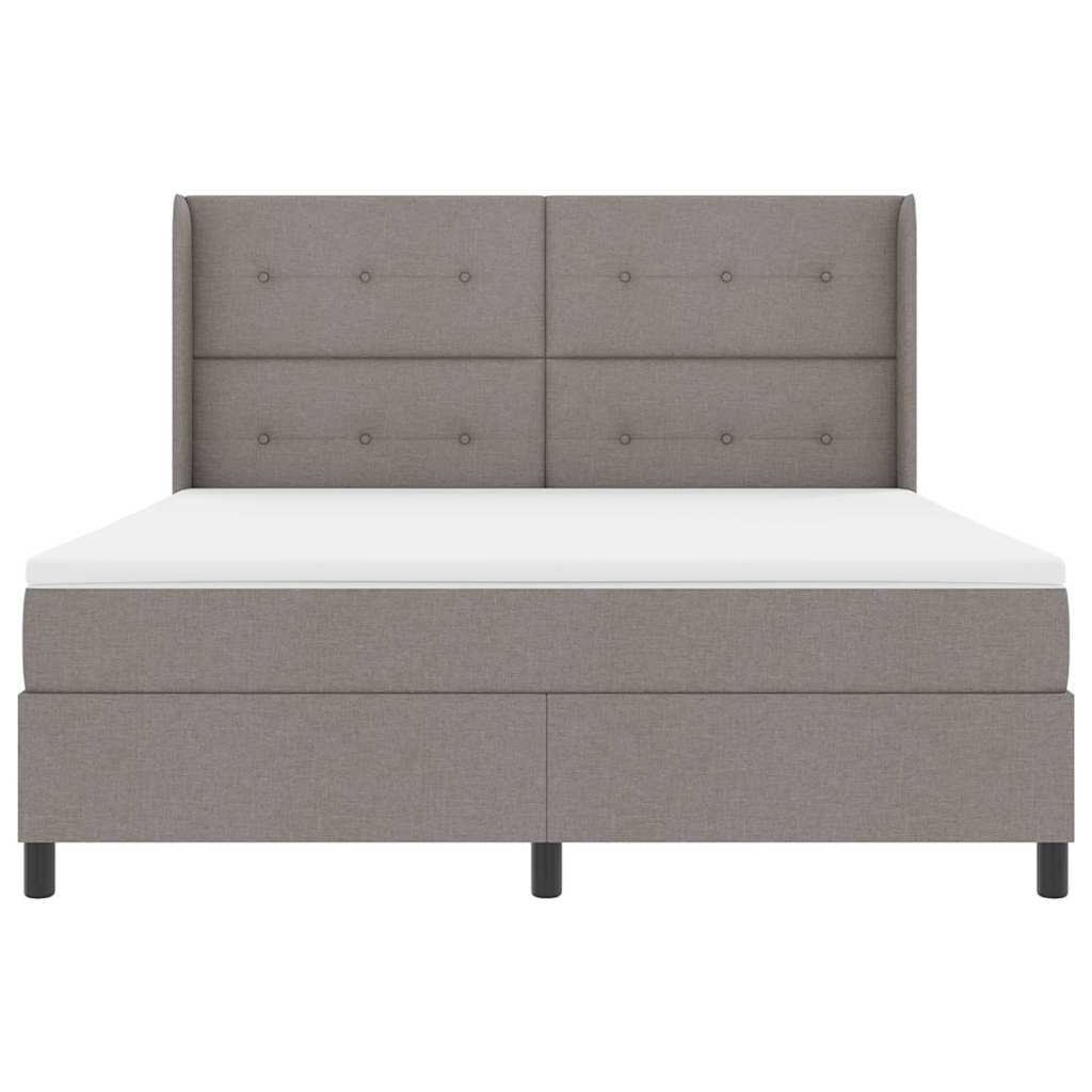 Postel S Boxspringem S Polštářem Taupe 200 X 180 Cm Textil