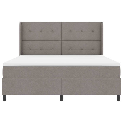 Postel S Boxspringem S Polštářem Taupe 200 X 180 Cm Textil