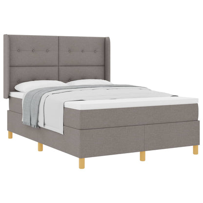 Postel S Boxspringem S Čelo Taupe 140 X 190 Cm Textil