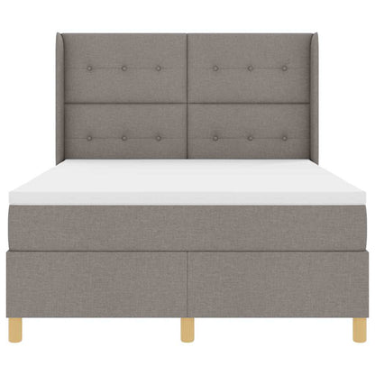 Postel S Boxspringem S Čelo Taupe 160 X 200 Cm Textil