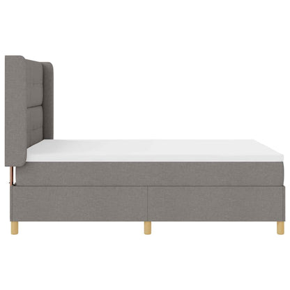 Postel S Boxspringem S Čelo Taupe 160 X 200 Cm Textil