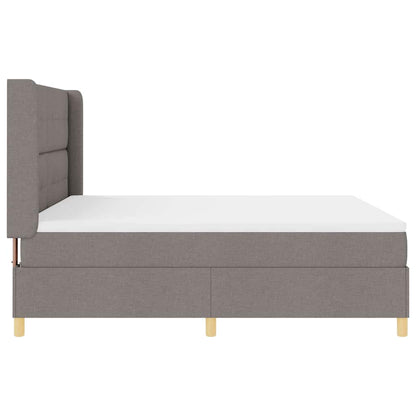 Postel S Boxspringem S Čelo Taupe 180 X 200 Cm Textil