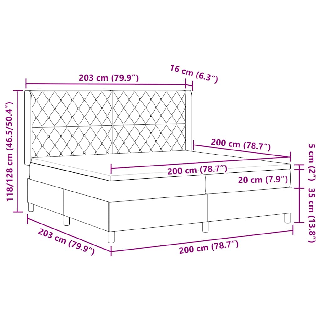 Postel S Boxspringem S Matrací Světle Šedá 200 X 200 Cm Samet