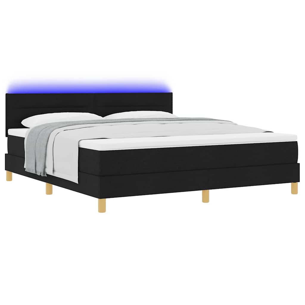 Led Box Pružinová Postel S Led Pásky Textil