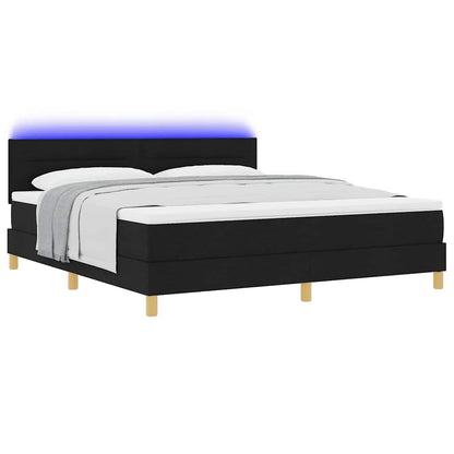 Led Box Pružinová Postel S Led Pásky Textil