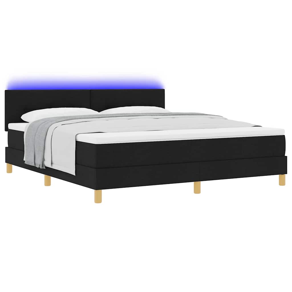 Led Box Pružinová Postel S Led Pásky Textil