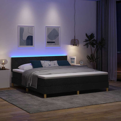 Led Box Pružinová Postel S Led Pásky Textil
